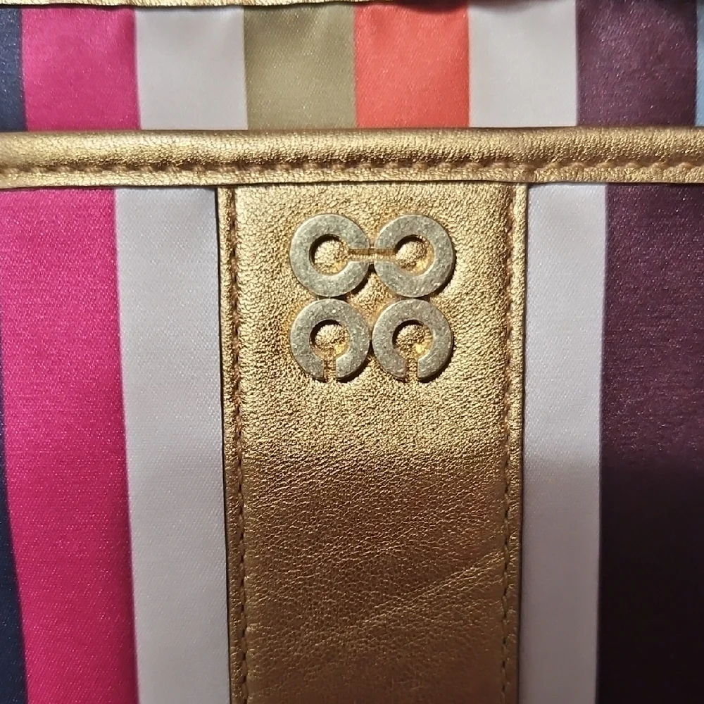 Coach NWOT Legacy Multicolor Striped Crossbody Bag with Gold Accents - Picture 9 of 9